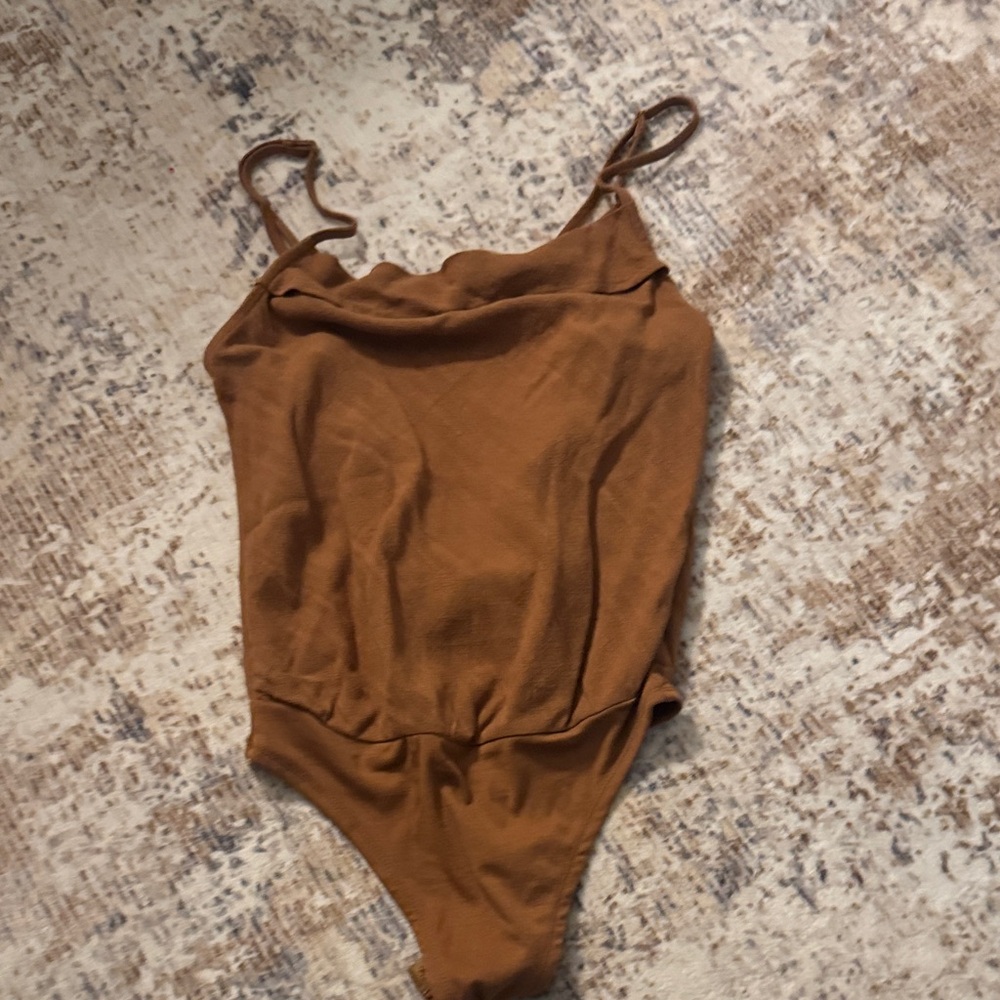 Jlux label Burnt Orange Linen Bodysuit